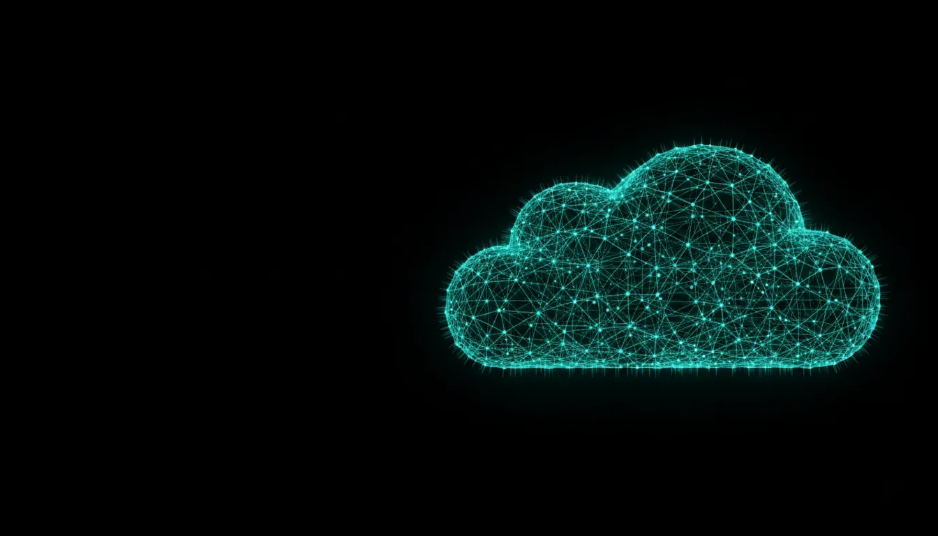 Abstract 3D digital cloud infrastructure illustrating specialized IT strategy and cloud consulting services.